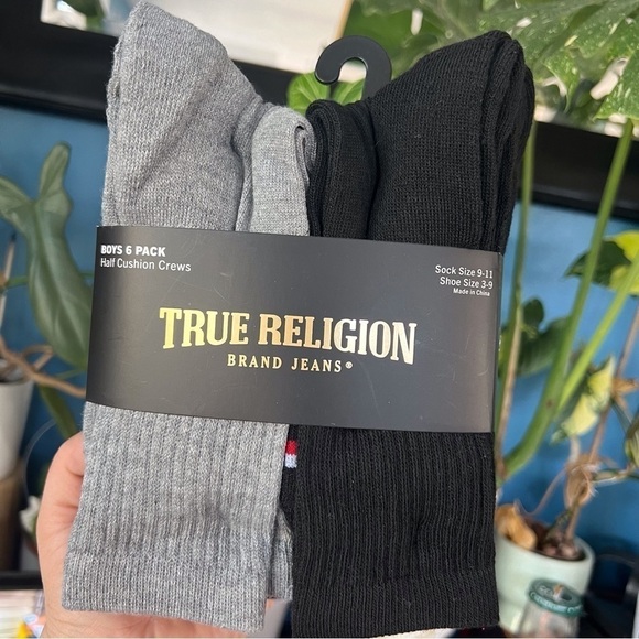 True Religion Boys Sock Set of 6 - Picture 1 of 5